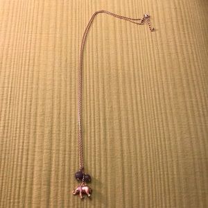 Long Gold Elephant Necklace